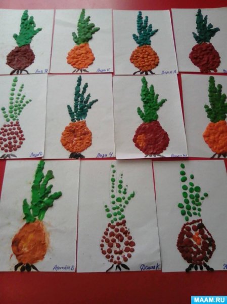 Рисование на тему огород в средней группе