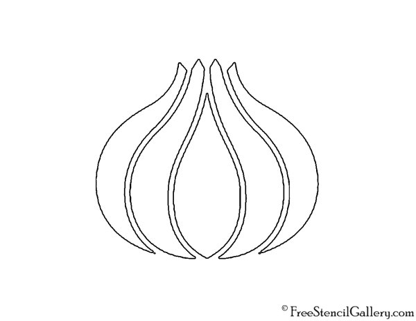 Трафарет луковицы для детей