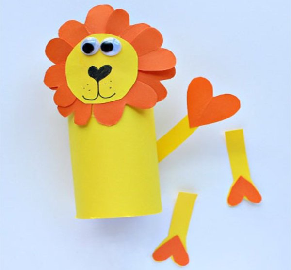 Львенок из цветной бумаги