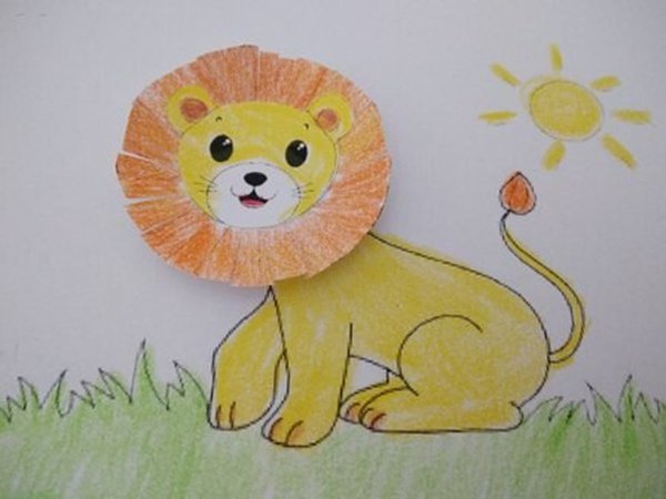 Поделка Львенок из бумаги