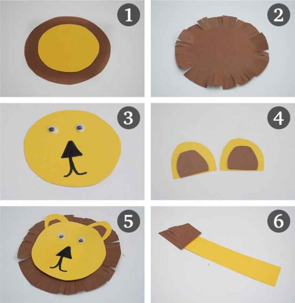 Объемная аппликация Лев