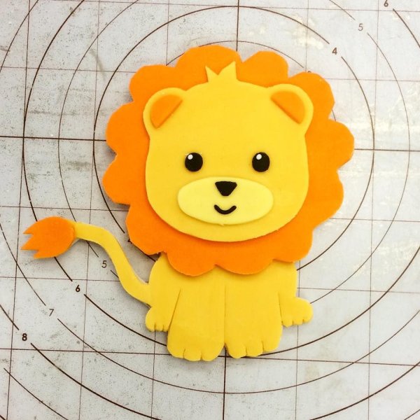 Аппликация Лев из цветной бумаги