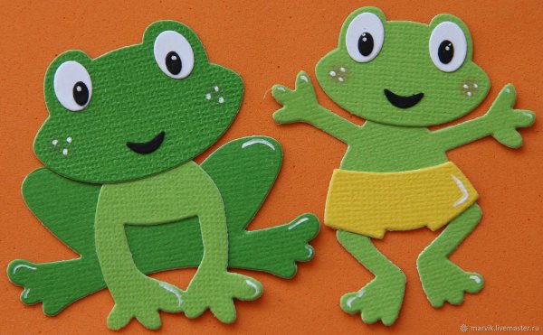 Аппликация лягушка