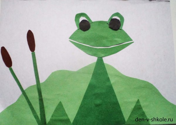 Лягушка аппликация для детей
