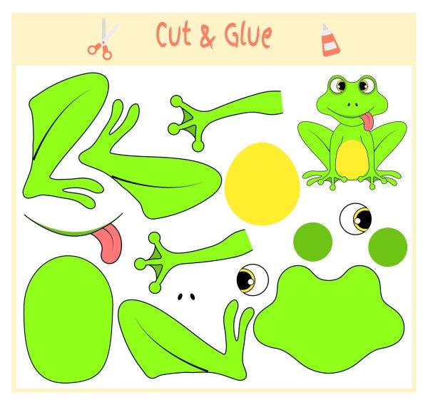 Детали для аппликации Лягушонок