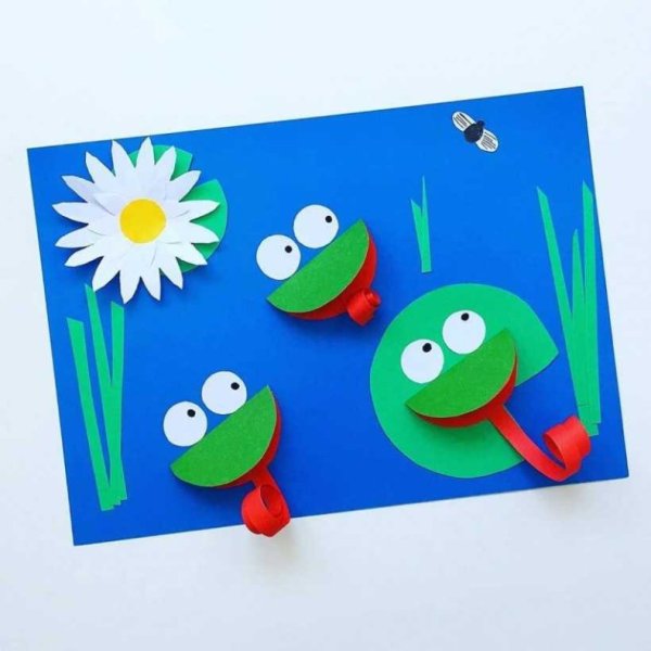 Аппликация из цветной бумаги