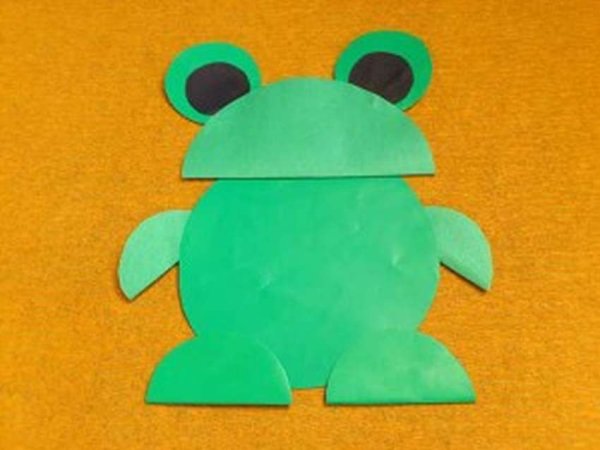 Аппликация лягушка