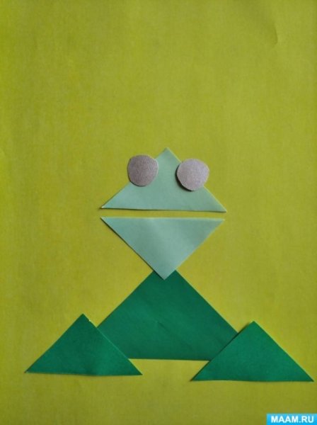 Лягушка из геометрических фигур