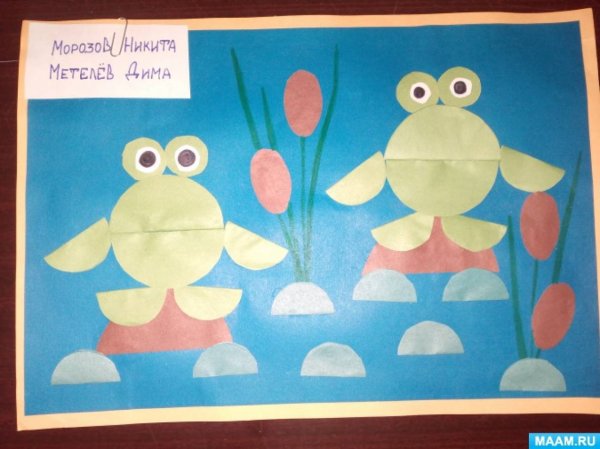 Сюжетная аппликация из геометрических фигур