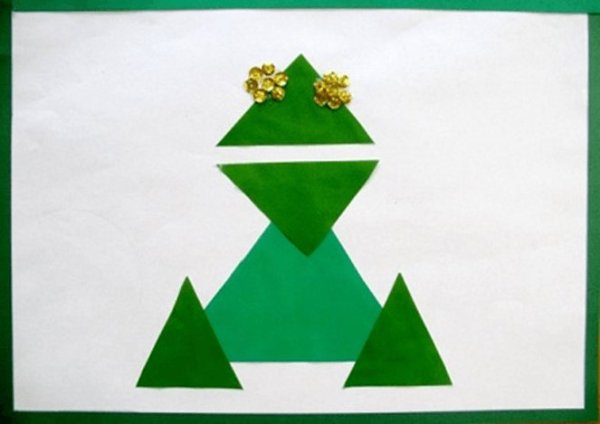 Лягушка из геометрических фигур