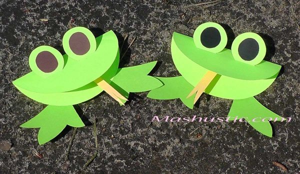 Лягушонок поделка из бумаги