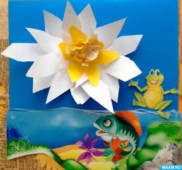 Аппликация кувшинка в подготовительной группе