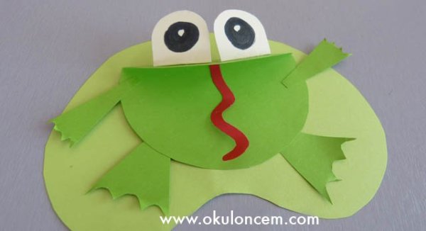 Лягушка поделка из бумаги для детей