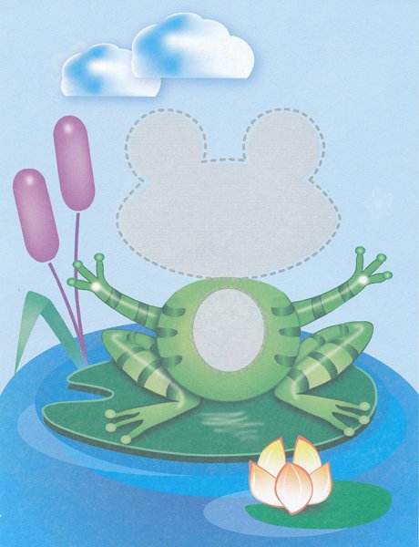 Аппликация лягушка