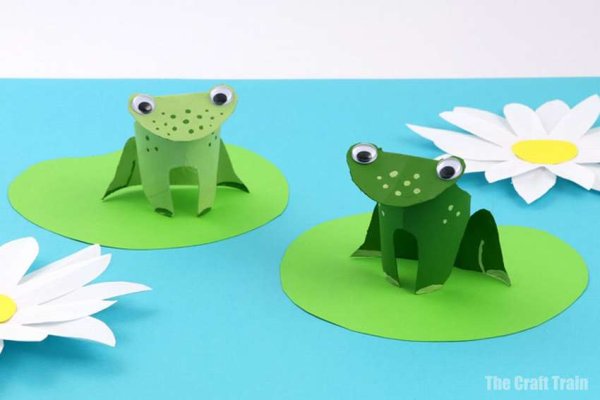 Поделка лягушка из бумаги