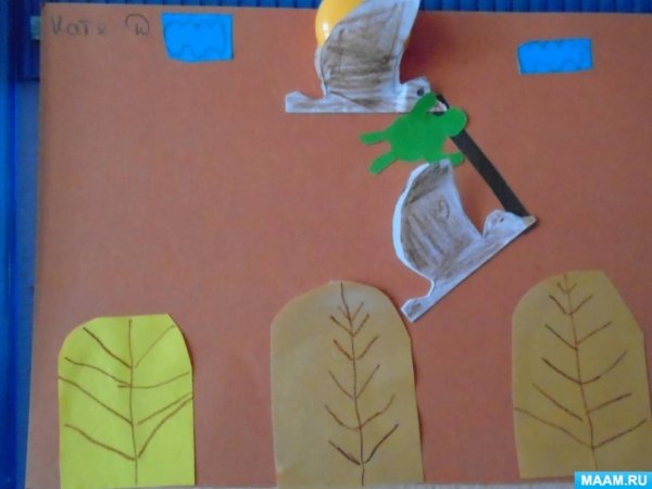 Аппликация птицы в подготовительной группе