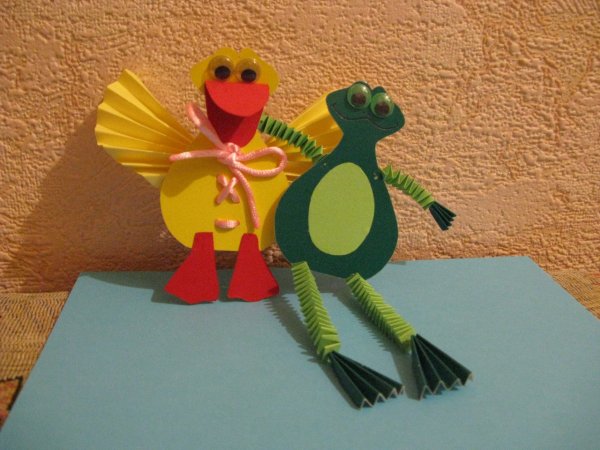 Аппликация лягушка путешественница