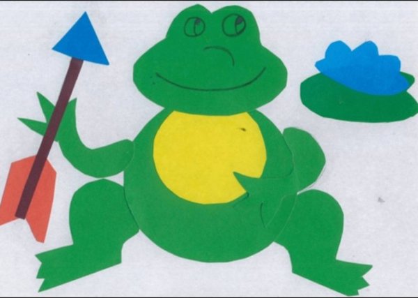 Аппликация лягушка