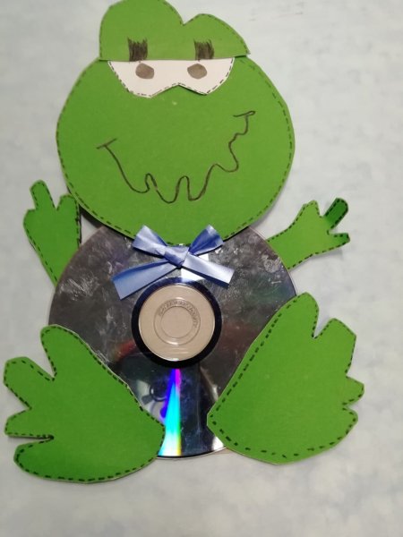 Аппликация лягушка