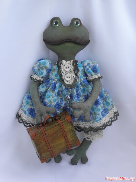 Лягушка путешественница елочная игрушка