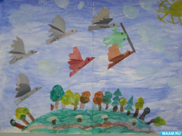 Летят перелётные птицы (по мотивам сказки м. Гаршина).