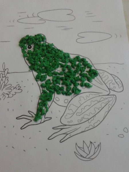 Лягушка из салфетки