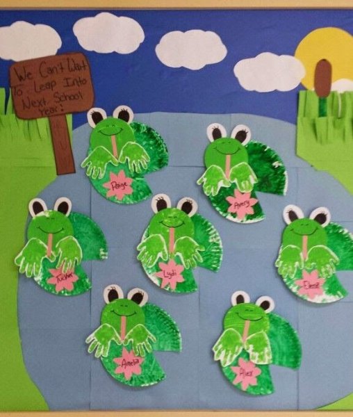 Аппликация лягушата