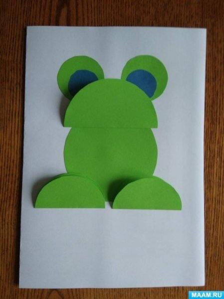 Занятие в подготовительной группе аппликация лягушка