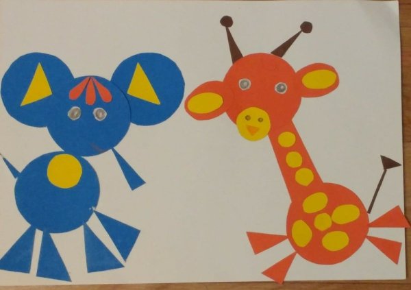 Аппликация из геометрических фигур