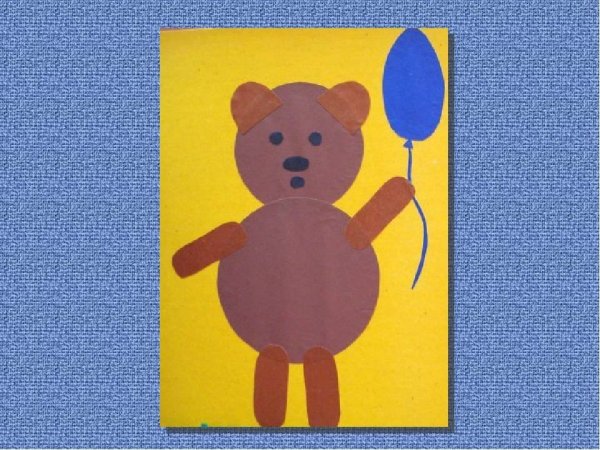 Аппликация мишка