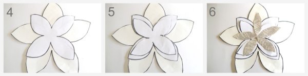 Лепестки магнолии трафарет