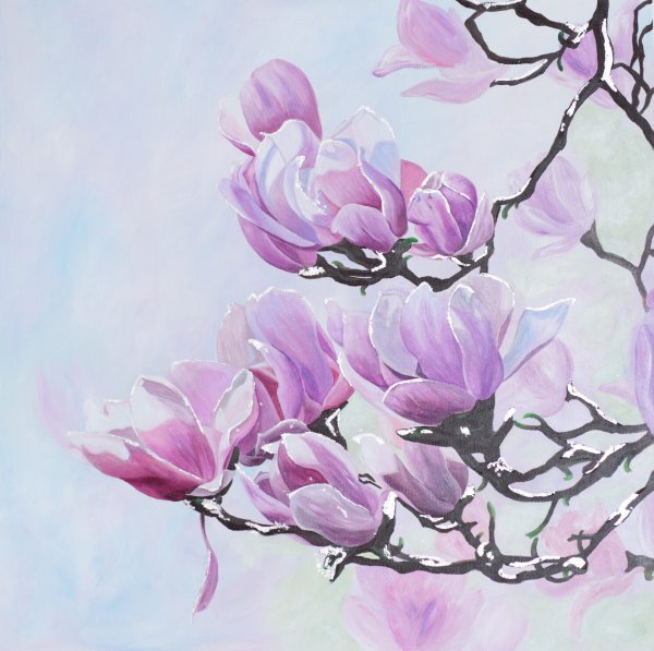 Картины магнолии для интерьера