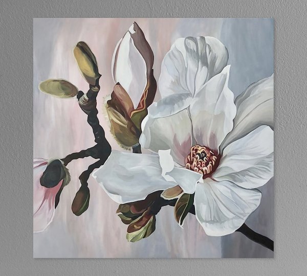 Магнолия мастихином