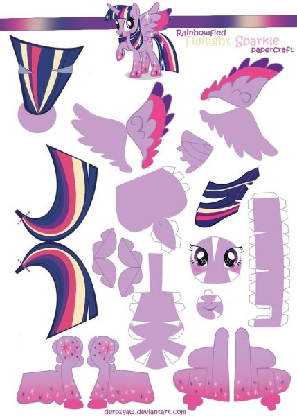 Пони Искорка из бумаги