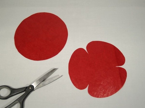 Аппликация маки из бумаги