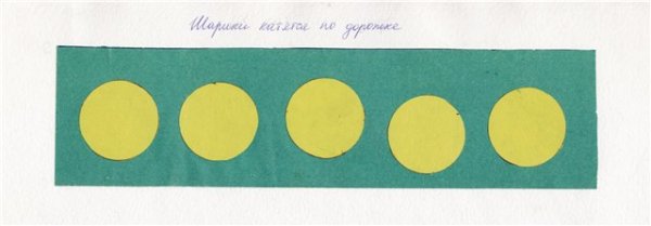 Аппликация шарики катятся по дорожке во 2 младшей группе