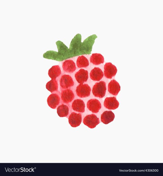 Малина рисование пальчиками