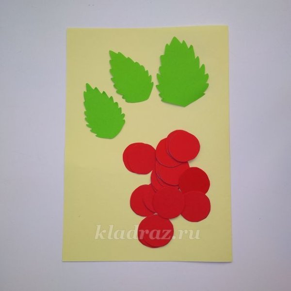 Аппликация малина в старшей группе