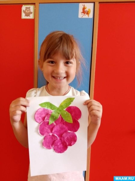 Малина аппликация для 2 лет