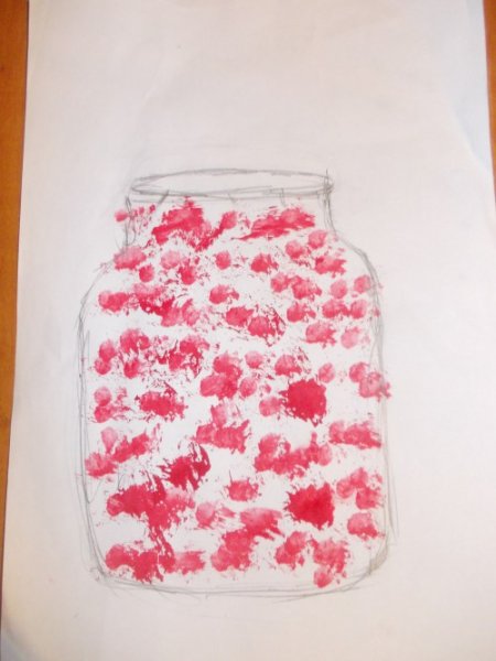 Рисование малиновое варенье