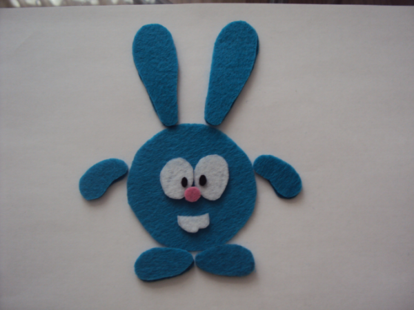 Крош из смешариков из фетра