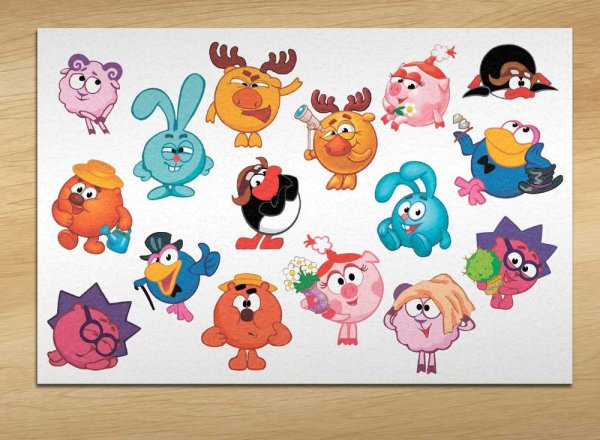 Аппликация с Малышариками