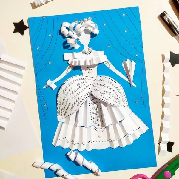 Золушка аппликация поделка