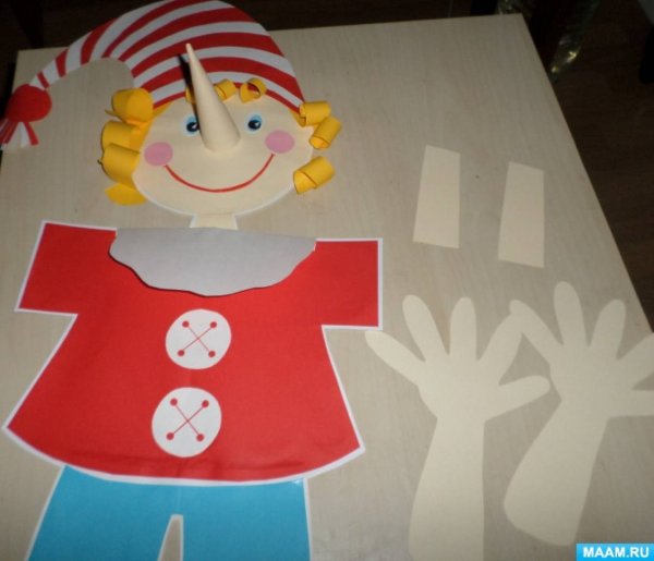 Аппликация Буратино