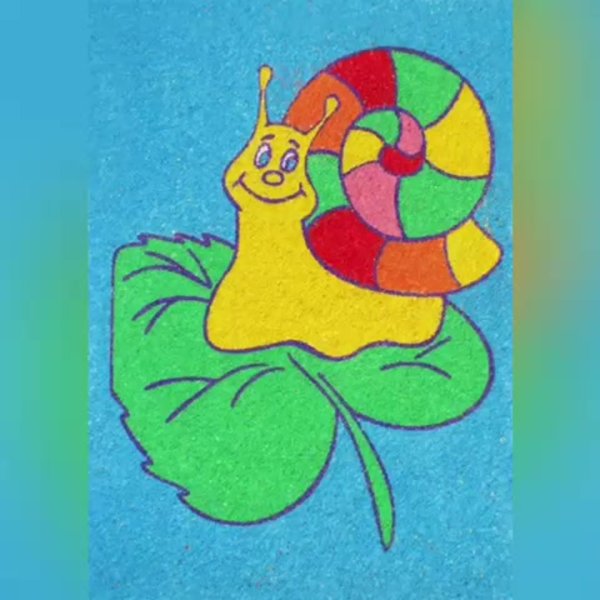 Аппликация из цветного песка