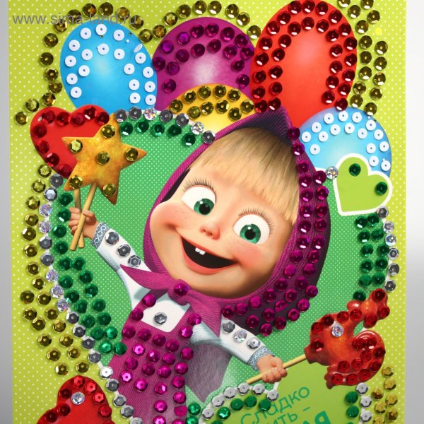 Аппликация Маша и медведь для малышей