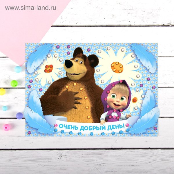 Аппликация Маша и медведь