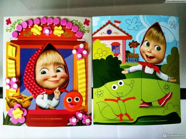 Аппликация Маша и медведь для малышей