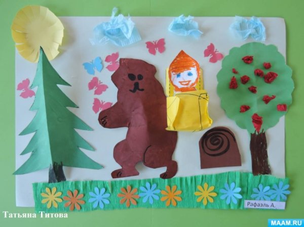 Аппликация сказки средняя группа