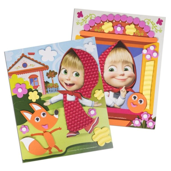 Аппликации для детей Маша и медведь